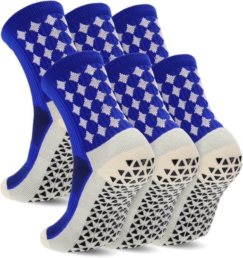 Regilt 3/6 Pairs Grip Soccer Socks Men Women Non-slip Sports Socks for Basketball Football Athletic - Image 1